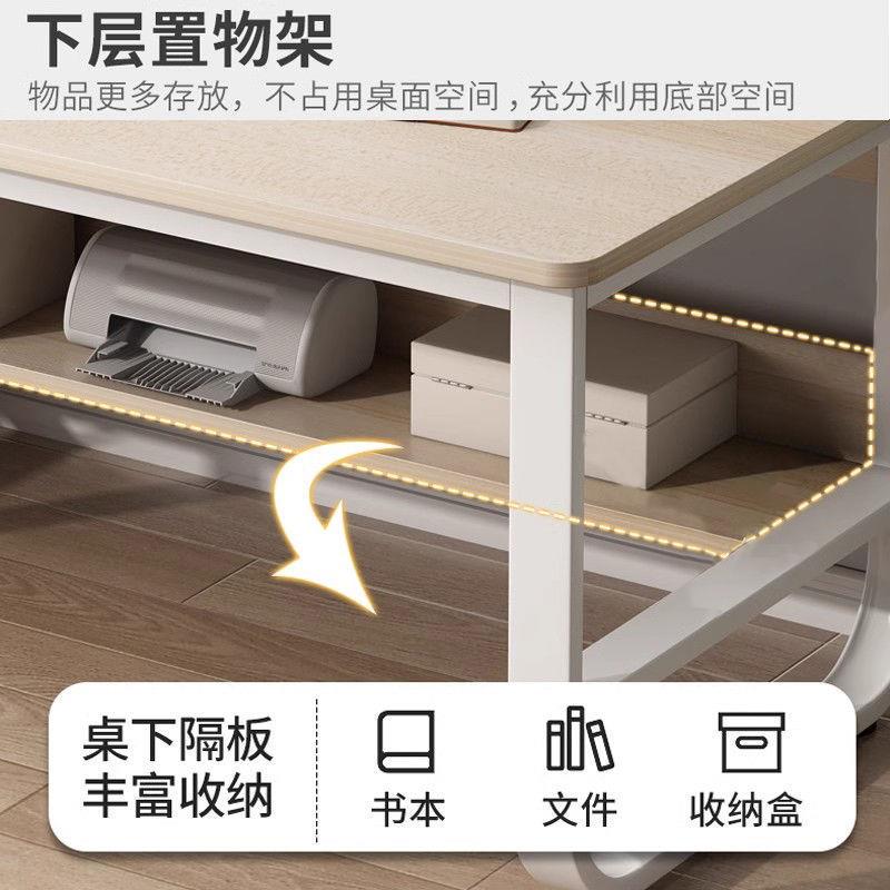 简易书桌书书架一简体写学习桌家用约办公桌YYI卧室家字用台式电