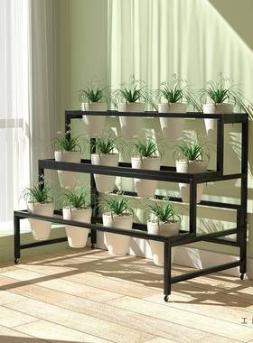 梯形式兰花架子草盆架BBN花店鲜架花展示架落地盆室兰内多层置物