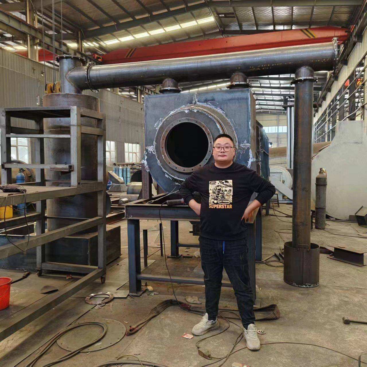 连续炭式木炭粉炭炉全套棕榈壳椰壳化设备FRS桉树化皮木杉皮炭粉