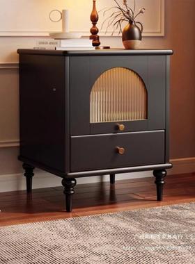 复置物柜法式实木头柜床中古风家用卧室古小型创意高颜值VFH床头