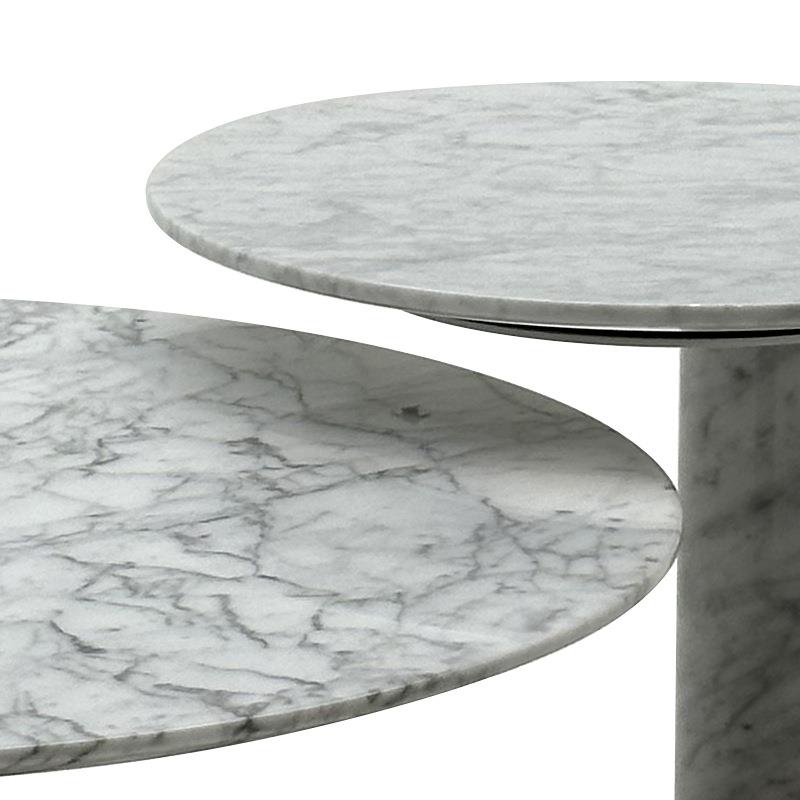 式不岩板大小茶几组合圆形轻奢后客厅现代极简意锈T-035A#/钢设计