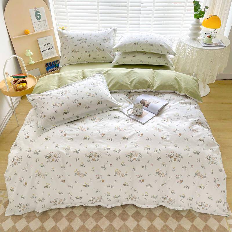 碎棉花小新网红全棉件四套被罩纯床上用品MXY-5188工厂直销清供直