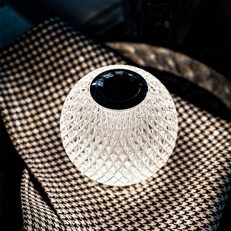 匠十晶三轻奢高水玻璃触摸无档线床头柜氛围饰小夜灯梳妆PJS台装