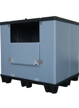 吹塑围板箱带盖塑料箱1配50985可1150*985*折叠汽物流周转箱塑胶1