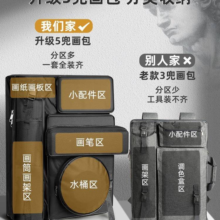 素描工具套装画架板美画术生F98SJT86画画画包绘工具全套炭笔铅笔