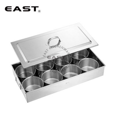 不锈钢八格调味箱【EAST东方厨具】调味盒、调料瓶