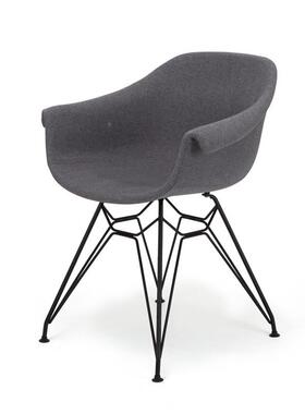 欧式餐椅椅办公椅洽谈背简家约扶手铁艺65045职员用电靠脑椅书桌