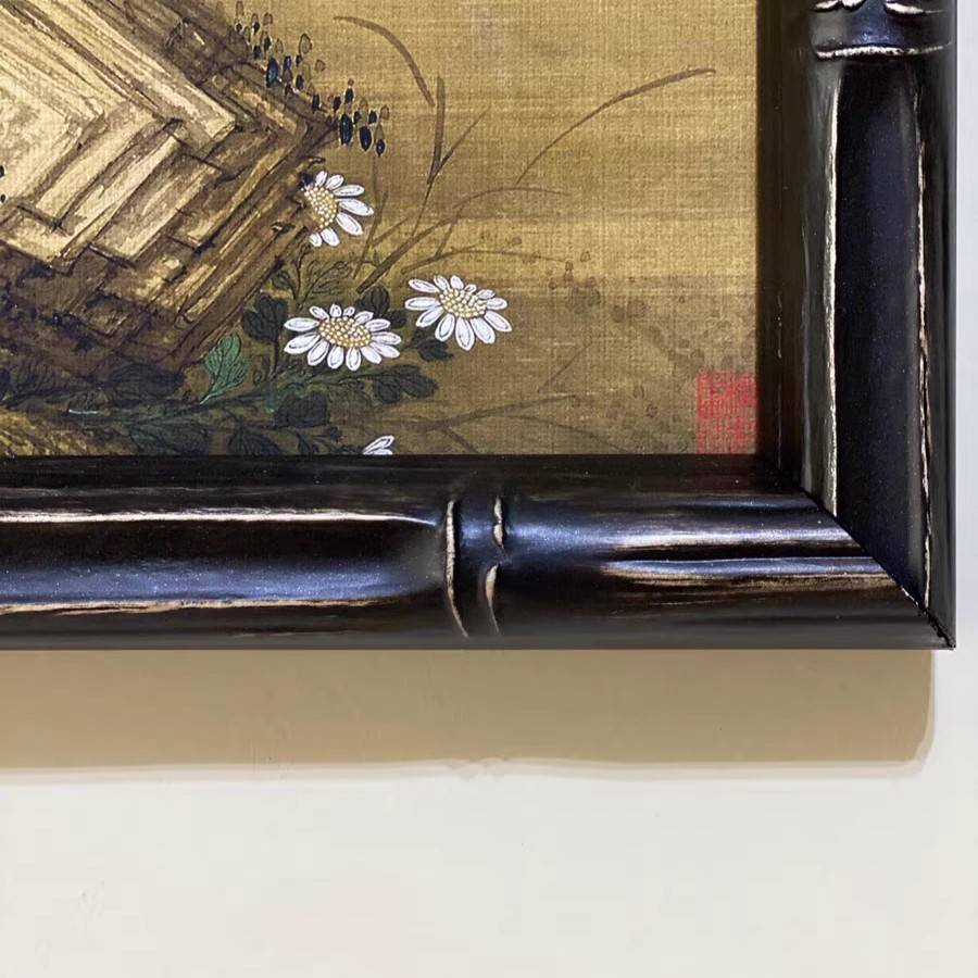 新中式古风客厅装饰画餐厅书房茶室挂画梧桐双兔图玄关画动物壁画图片