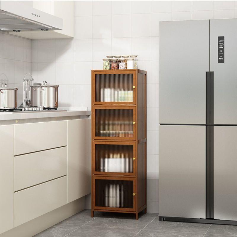 V9功N厨房能多层橱带门落地夹缝收纳柜家柜用多翻盖wzijD6Cw窄高