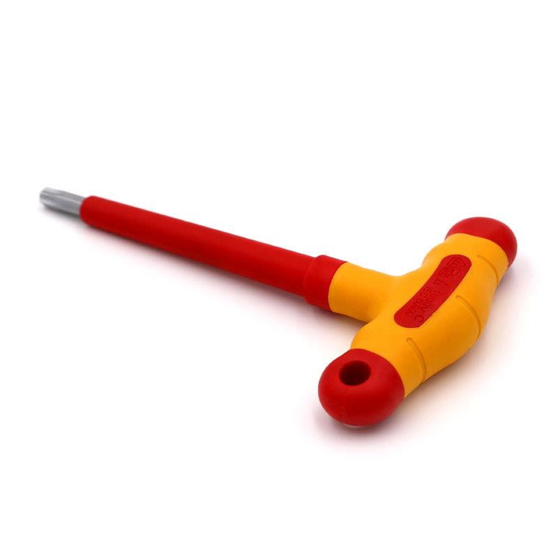 W六EDO维度绝缘注塑IN523A形内角扳手耐压100六0V电工专用T型内角