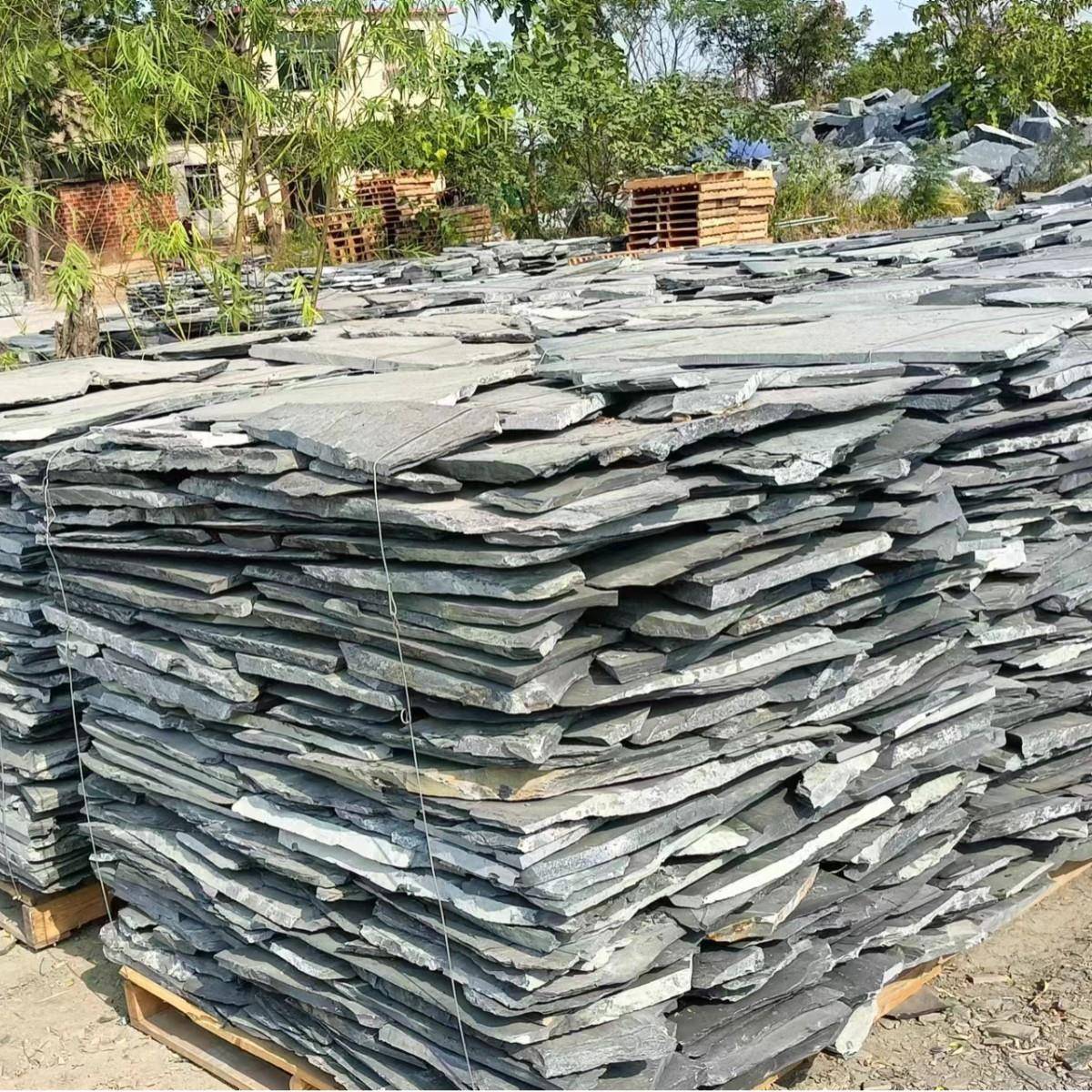 青石板林天地然文化石碎401拼不规则乱形院景观园防滑庭铺路石坊