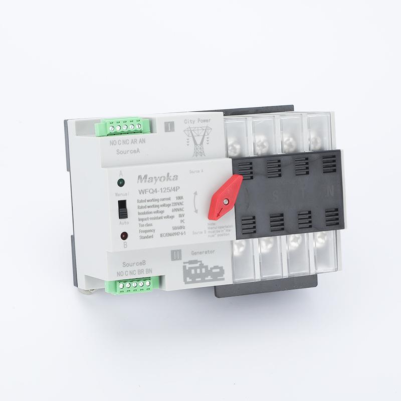 双电JJC源4P00A秒切市电换对发电双关电源自动转开WFQ4-125/41P