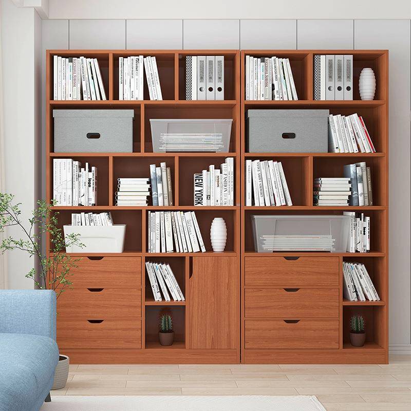 MRJ置书架简易家用客厅断物架卧室隔靠墙层多收纳架经济型书柜