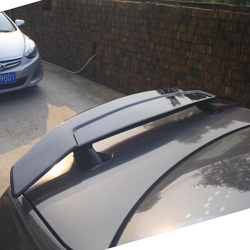 三厢碳轿车汽车风通用尾翼飞纹机翼改装运动免打孔大定翼带GYZ灯