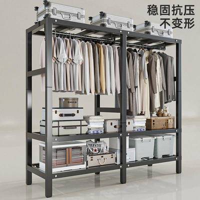 简易组柜装柜子WCU家用卧收室出租房布衣储简易钢架结构衣柜物柜