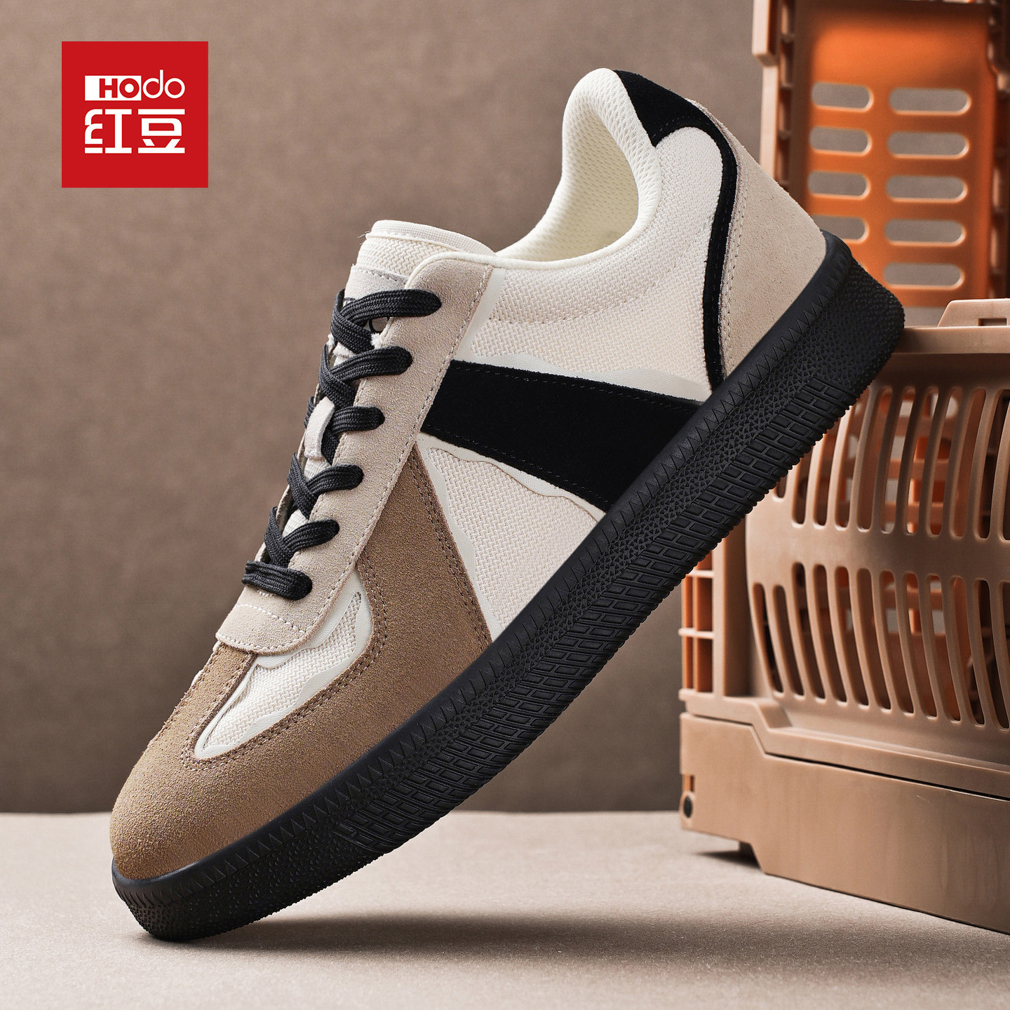 红豆熊猫德训鞋男款春秋季阿甘鞋软厚底增高运动休闲板鞋复古鞋子