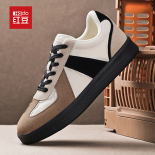 红豆熊猫德训鞋男款春秋季阿甘鞋软厚底增高运动休闲板鞋复古鞋子