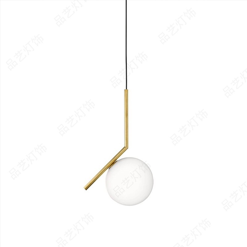 后现代简约创意玻璃圆球吊灯北欧卧室客厅餐厅床头吧台个性小吊灯