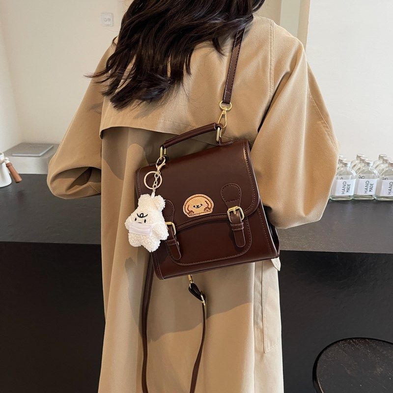 复古可爱时尚双肩包女2024秋冬新款潮流休闲斜挎小背包小众高级感,箱包皮具/热销女包/男包,双肩背包,淘宝优惠券,粉丝福利购,淘宝优惠卷