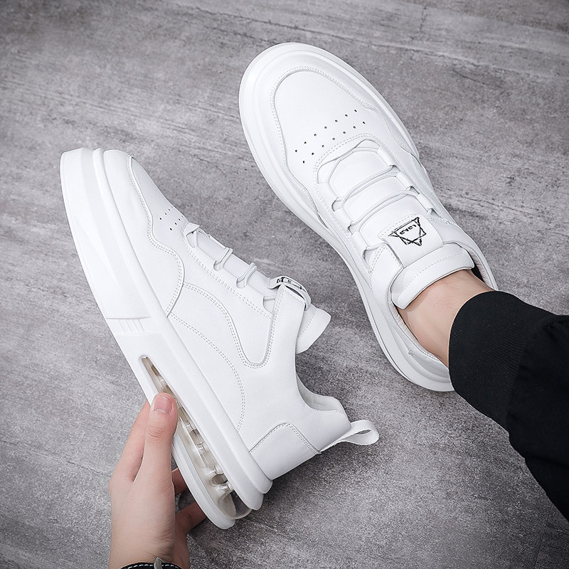 透气小白鞋男百搭运动休闲板鞋秋季气垫增高套脚一脚蹬懒人男鞋潮
