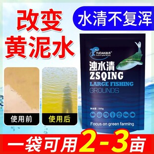 浊水清鱼塘浑水变清浊水净浑水黄泥浑水产养殖鱼塘水质净化净水宝