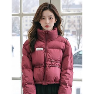 羽绒棉服女小个子面包服韩系百搭棉衣外套 立领短款 2024年冬季 新款