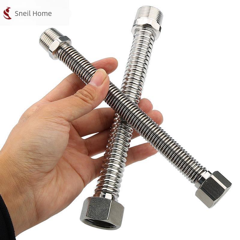 加长延伸4分内外丝延长管304不锈钢金属编织软管内外牙公母头水管