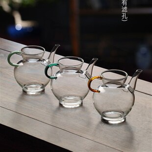 透明仿宋玻璃茶壶泡绿茶专用壶茶具小号泡茶冷水壶泡茶器家用单壶