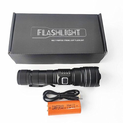 P99灯珠强光手电筒 拉伸变焦铝合金户外手电筒1节26650锂电池