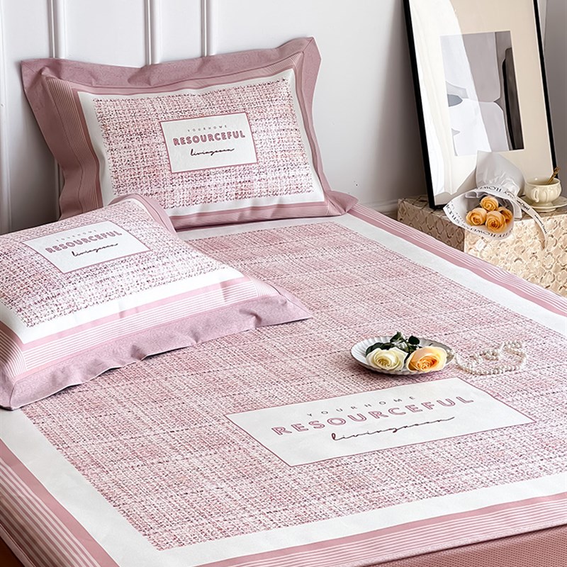 夏季抗菌亲肤冰丝凉席三件套床笠C款裸睡养生席可折叠软席子可机