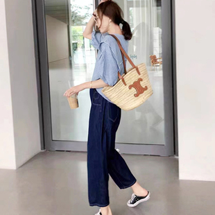宽松哈伦老爹裤 孕妇牛仔裤 夏季 外穿九分小个子阔腿裤 夏天 春夏薄款