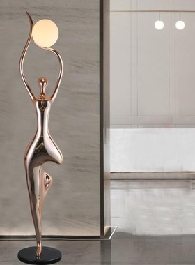 中山工厂直销玄关入户大堂装饰人形艺术雕塑落地摆件创意抽象轻奢