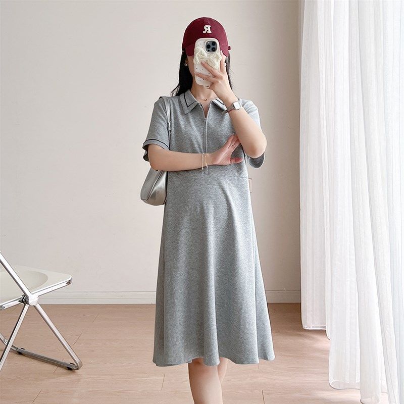 孕妇连衣裙小个子夏季大码宽松夏款2025新款孕妇装夏装短袖t恤裙