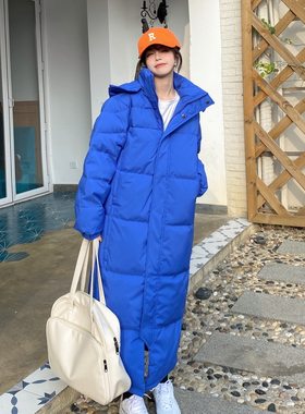 冬季羽绒服女装加厚抗寒保暖2023新款长版过膝情侣中戏外套男女爆