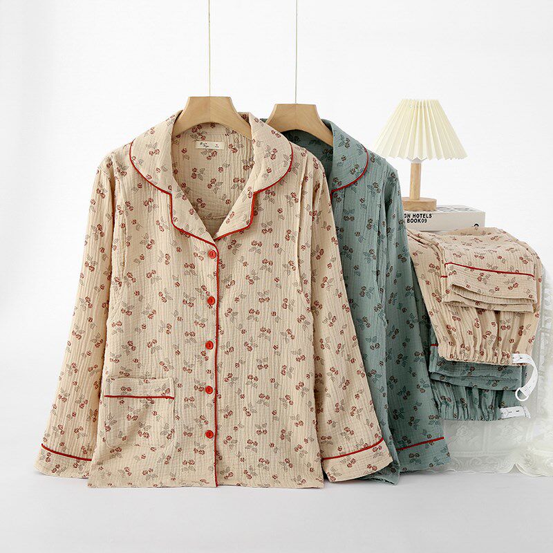 孕妇睡衣女春秋纯棉纱布月子服产后产妇全棉哺乳款冬季怀孕期