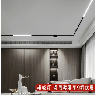 led磁吸射灯轨道条形r灯导轨灯商用无主灯泛光灯明装嵌入式线条灯