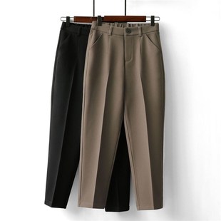九分裤 裤 女2024新款 高腰显瘦小脚萝卜裤 春秋夏季 烟管直筒长裤 西装