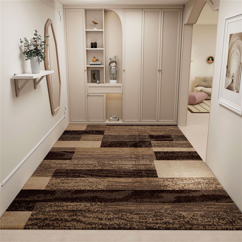 入户门地垫高级地毯家用防滑进门门垫轻奢北欧定制玄关脚垫奶油风