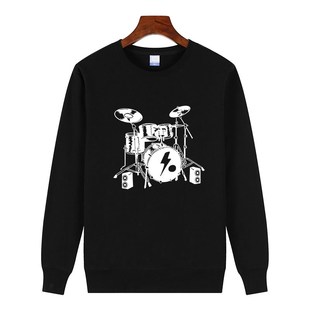 秋冬新款架子鼓卫衣 男鼓手吉他手长袖T恤女印花图案团队服表演服