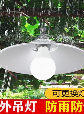 led户外路灯防l雨水铝灯罩别墅花园灯室外葡萄架棚架露天工矿吊灯