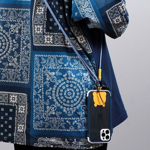 手机挂绳男女款可肩背可调节伸缩手工编织宽带长款斜挎挂脖挂链防