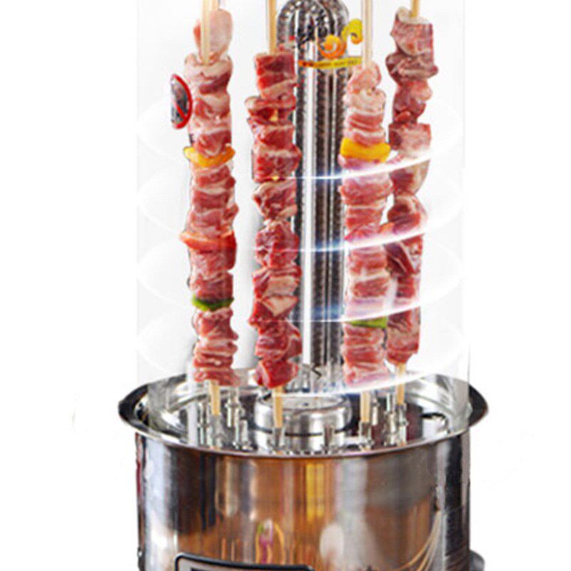 电烤串机商用家用摆摊无烟全自动旋转电烧烤炉商用大Z号烤面筋机