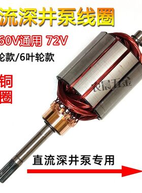 直流深井泵线圈电机转子48V60V72V1寸2寸900瓦1100瓦电动车潜水泵