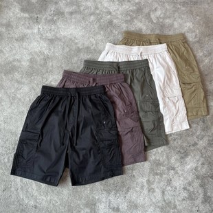 大口袋棉感工装 新款 短裤 时尚 夏季 百搭宽松透气直筒休闲五分裤 男士