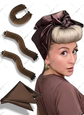 卷发神器懒人无热l免烫卷发棒睡眠定型神器睡觉盘发卷发尾隐避小