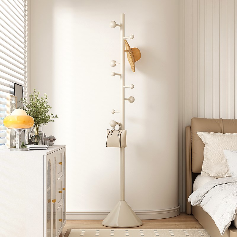 家用衣帽架落地式挂衣架晚上放衣服神器卧室隔夜衣架玄关简约衣架