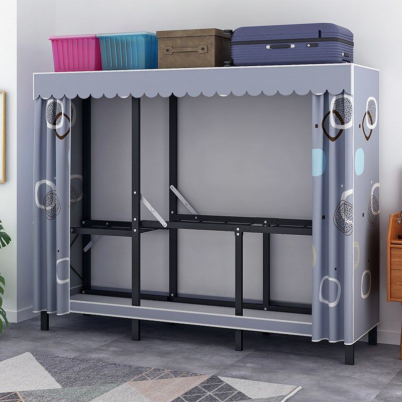 免安装折叠简易衣柜结实耐用加粗全钢架布衣柜家用卧室收纳挂衣橱,住宅家具,简易衣柜,淘宝优惠券,粉丝福利购,淘宝优惠卷