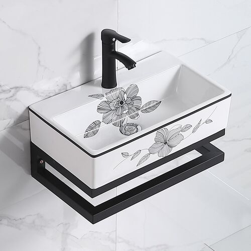 阳台小型陶瓷洗手盆卫生间洗漱台家用小户型简易挂墙式洗脸盆30cm