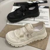 网面透气凉鞋 休闲减震小白 轻便镂空H复古百搭时尚 女2024新款 夏季