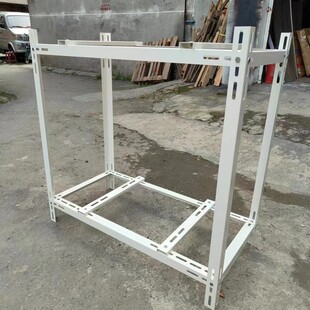 不锈钢空调坐地架外机落地架子带横杠减震R防震垫高加厚3匹